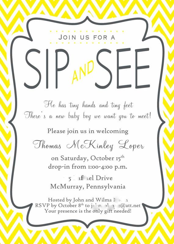 Sip and See Invitation Design 1