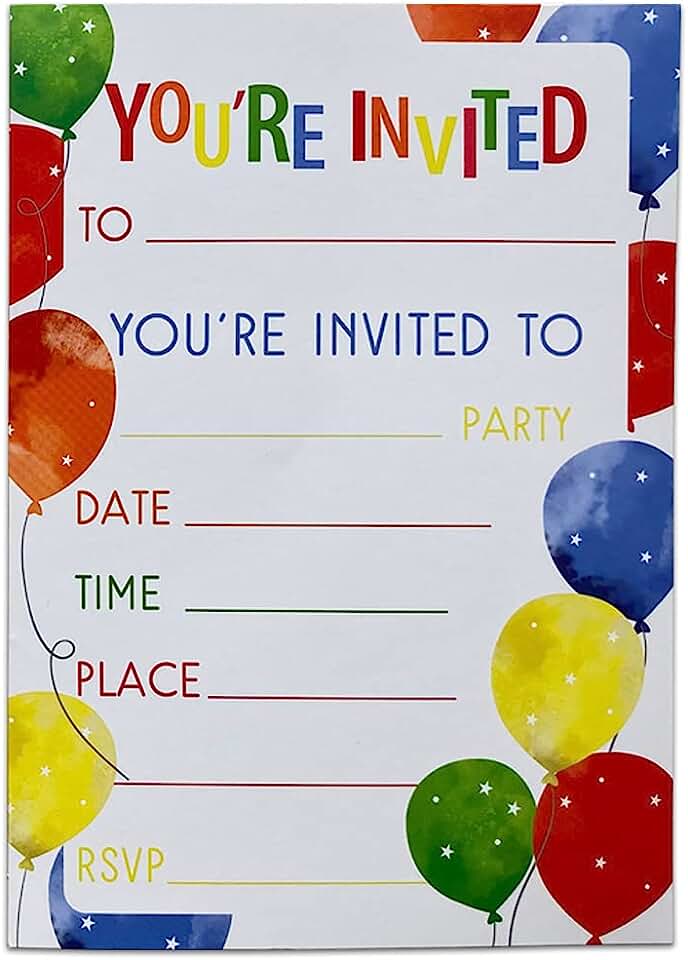 Kids' Party Invitations & Birthday Cards - Amazon.co.uk