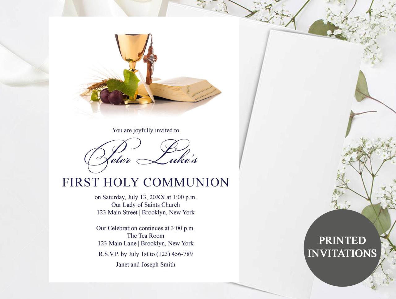 Holy Communion Invitation Card