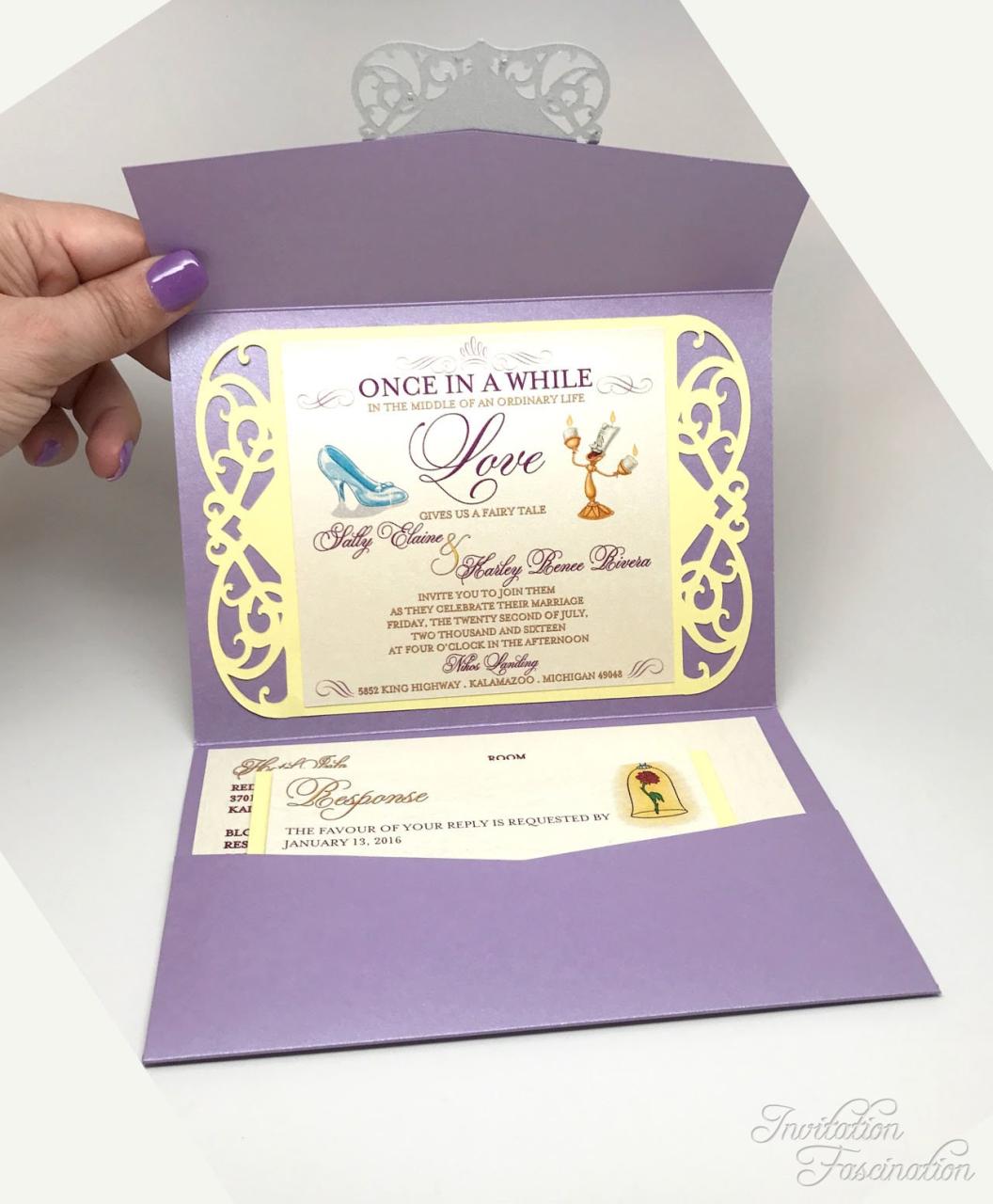 Disney Princess Wedding Invitation