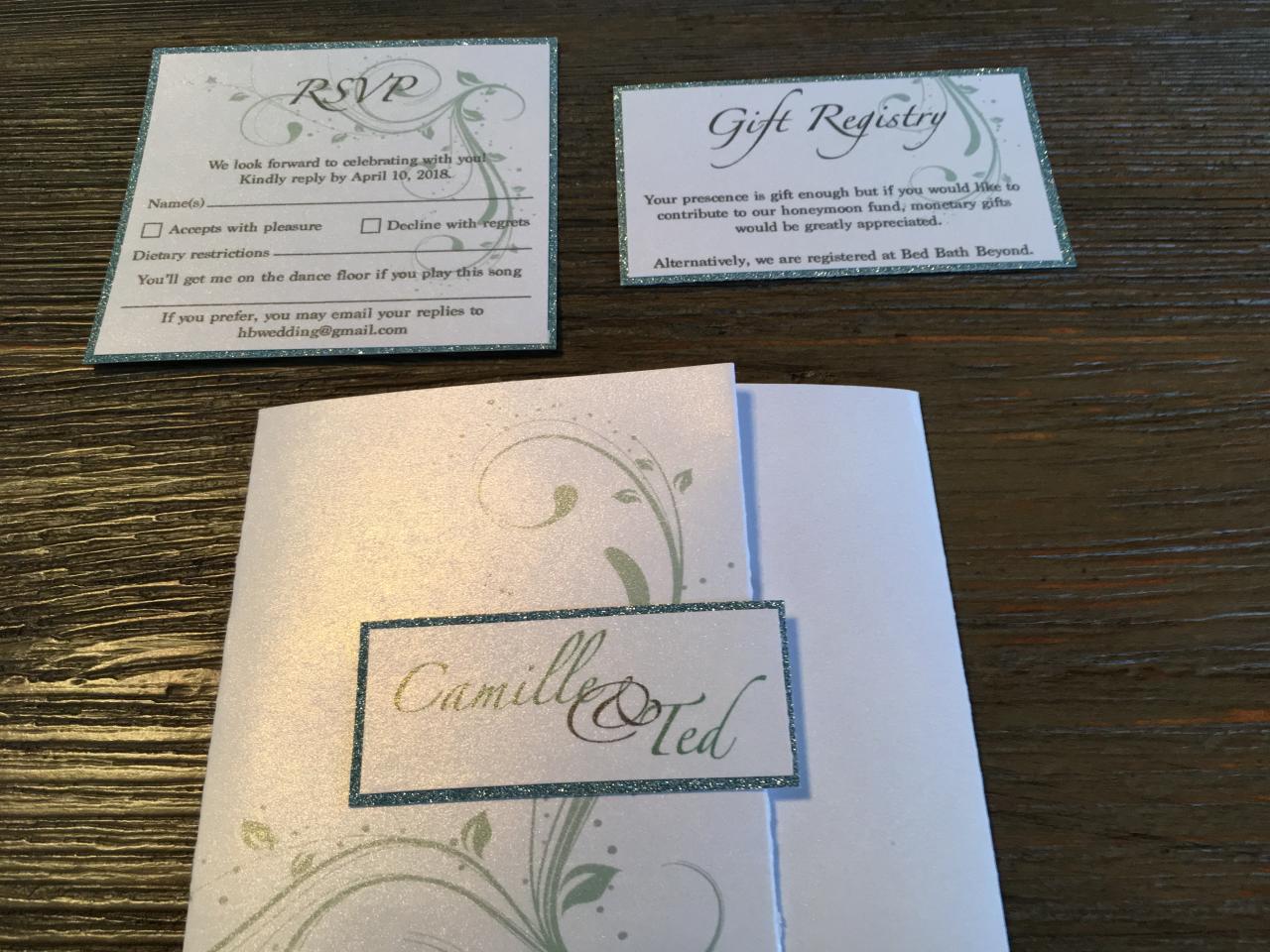 Wedding Invitation and Inserts from Infinity Design Company