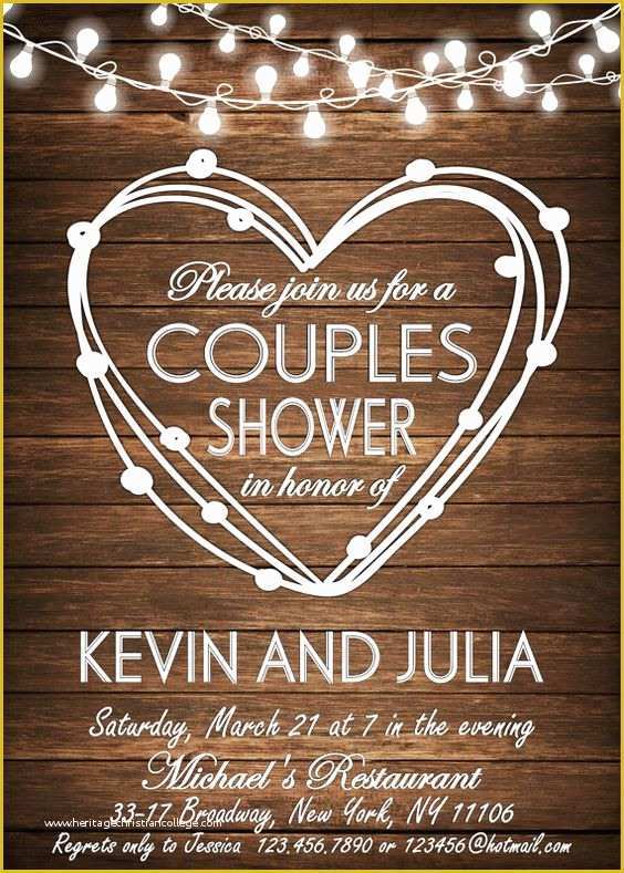 Couples Wedding Shower Invitation