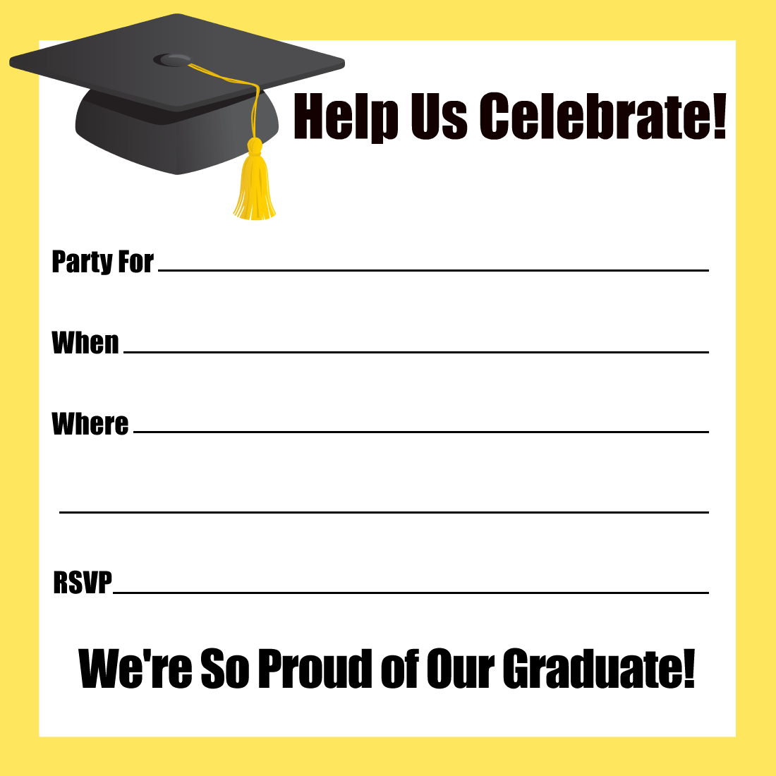 modern graduation party invitations