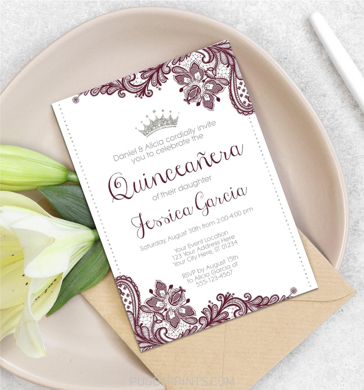 Quinceanera Invitation Princess Quinceañera Invitation