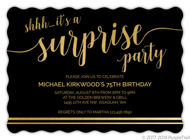It's A Surprise 75th Birthday Invitation