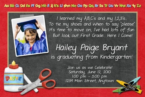 Prekindergarten Graduation Invitation