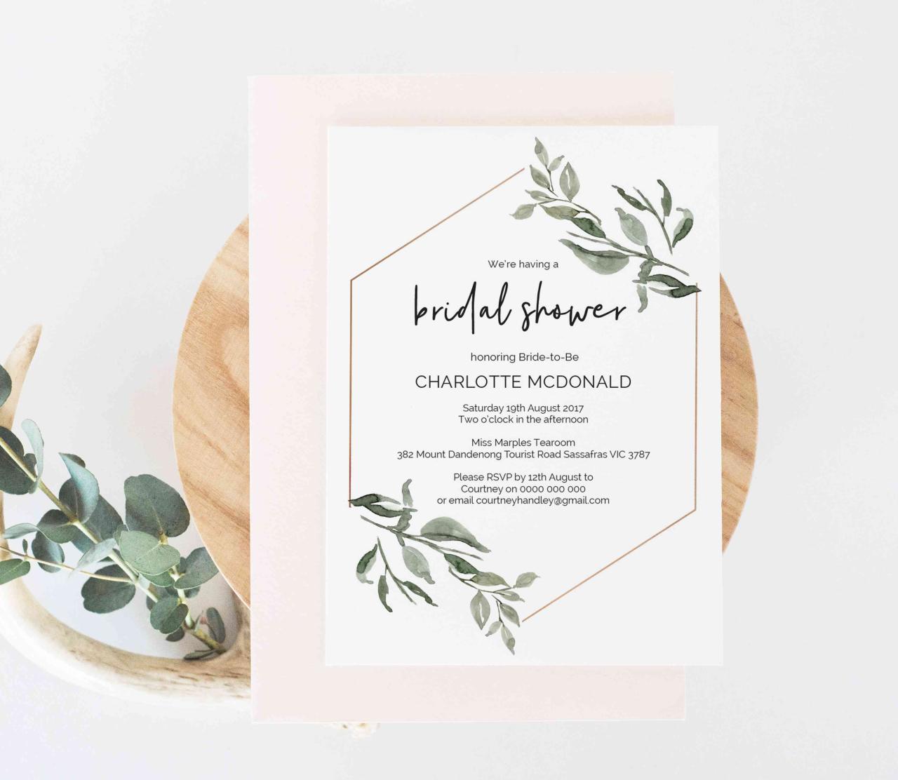 Willow Lane Paperie Bridal Shower Invitation