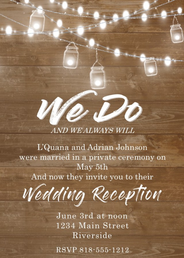 30+ Brilliant Image of Wedding Reception Invitation - denchaihosp.com